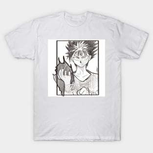 the dragon in dark hiei in spirit detectives T-Shirt